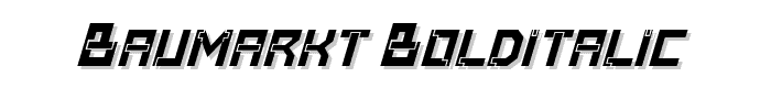 Baumarkt BoldItalic font